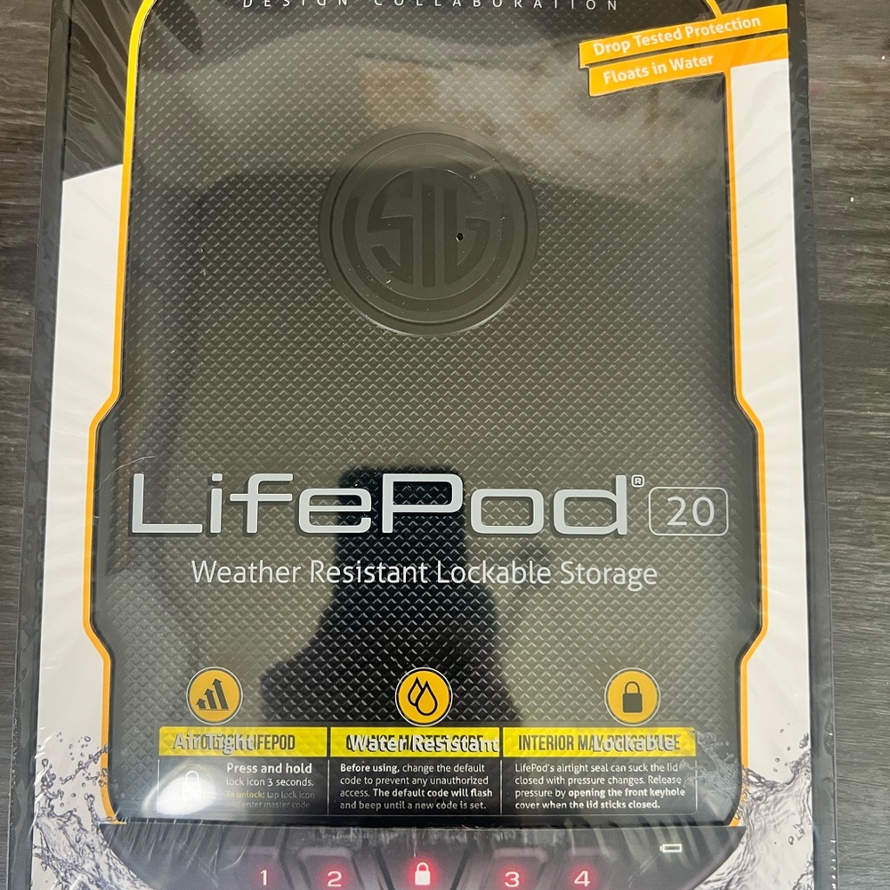 Vaultek LifePod 20 Weather Resistant Lockable Pistol Storage/Safe - Black